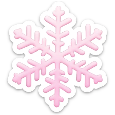 pastel pink snowflake  sticker