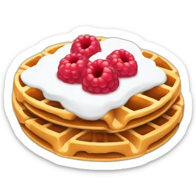 raspberry waffles sticker