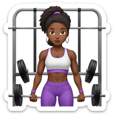 Black gym girl sticker