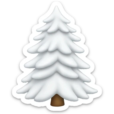 White Christmas tree  sticker