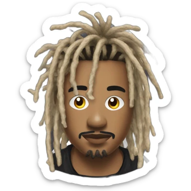 juice wrld rapper dreads mustache beard music rap legends never die sticker