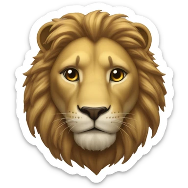 lion paladin heart shaped eyes sticker