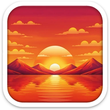 sunset sticker