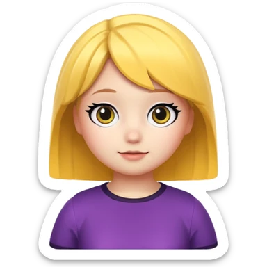 roblox gacha character, cute, round face, simple features, bright colors sticker