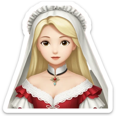 милая девушка ангел с нимбом и крыльями, с рыжими прямыми волосами по плечи, с черными макияжем глаз, тонкими бровями, с улыбкой, в стиле Apple avatar sticker