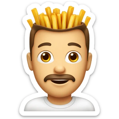 Belgian Guy with French fries sticker