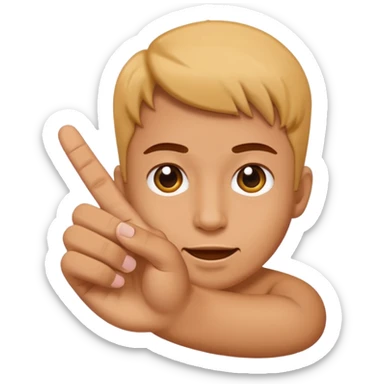 Finger gun hand sticker