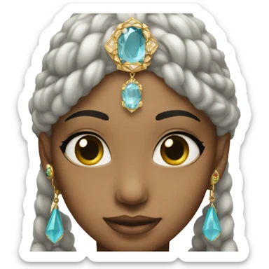 serene beauty adorned in jewelry sticker