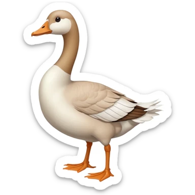 goose with a human female feet sticker
