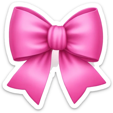 Pink bow emoji sticker