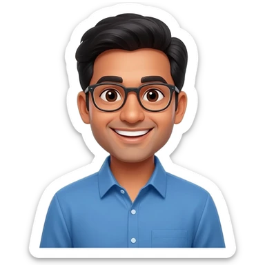 funny indian male teCHER sticker