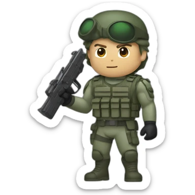 solid snake holding a grenade sticker