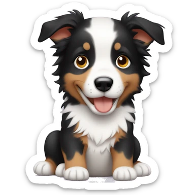 Baby with border collie sticker