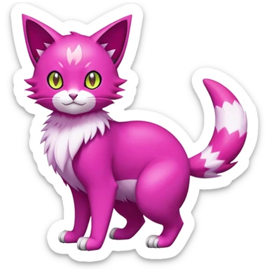 Liepard-Skitty-Delcatty-Pokémon-Fakémon-hybrid-creature (full body) sticker