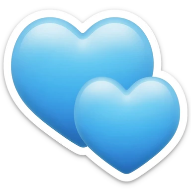 💕 this emoji with the same in blue sticker