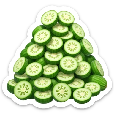 a big pile of grated green slices of vegetable sticker