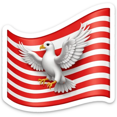 drapeau de Lorraine montrant les trois oiseaux blancs dans la bande rouge diagonale sticker
