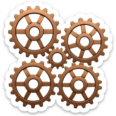 cog wheels sticker