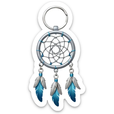 Realistic Mini metallic Dreamcatcher keychain  sticker