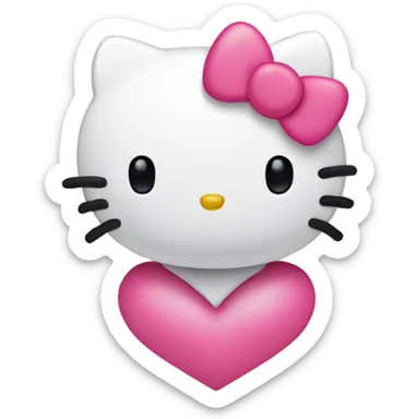 hello kitty heart sticker