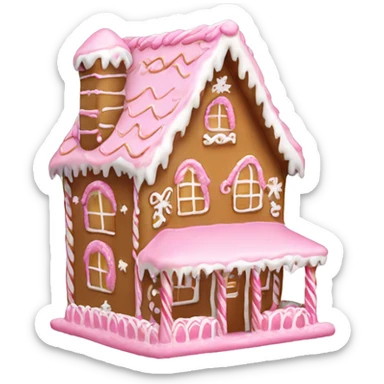 Light pink  gingerbread house￼  sticker