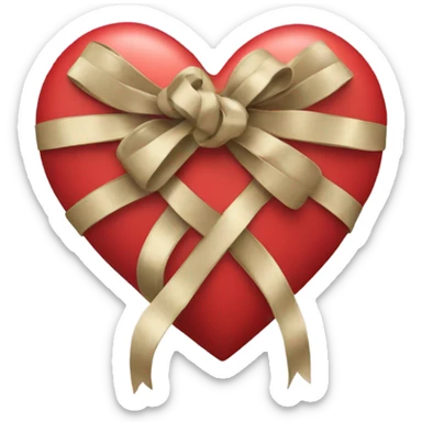 Heart with bows sticker