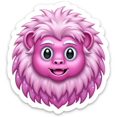 pink glitter yeti sticker
