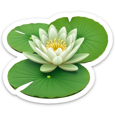 Lily pad with flower sticker