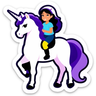 Karla  amethyst ride a unicorn sticker