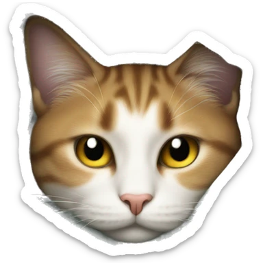 the cat sleeps under the blanket sticker