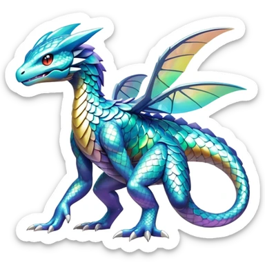 Shiny Exotic Pokémon-Fakémon-hybrid-creature (full body) sticker