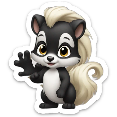blonde cute skunk sticker
