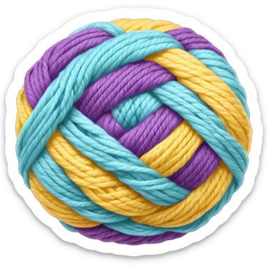 colorful ball of yarn sticker