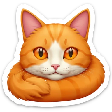 Cat sunbathing sticker