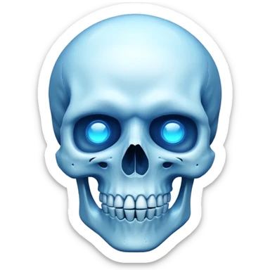 make me emoji for my linux start menu i want it blue and take the whole the image (i want it big ) i dont want is as a face i want it like skull or something cool sticker