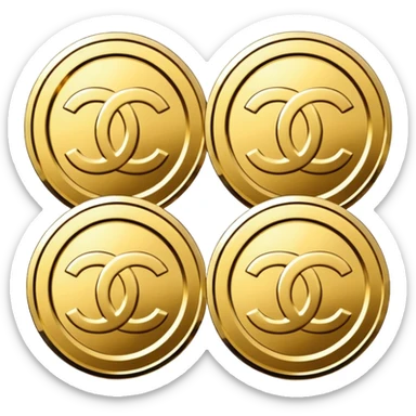3 chanel coins sticker
