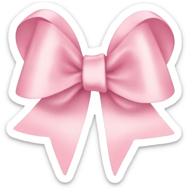 light pink ribbon bow sticker