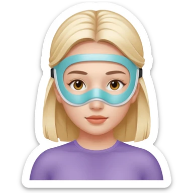 A Currentbody led therapy mask on a girl sticker