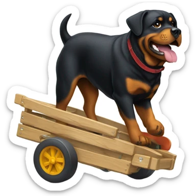 Rottweiler hauling a load  sticker