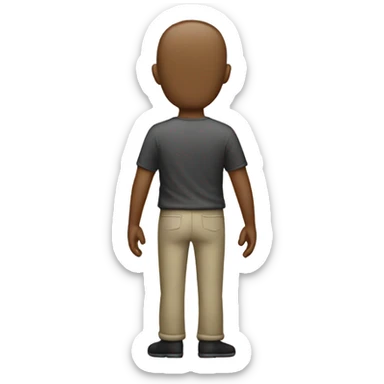 full body guy turned around sticker