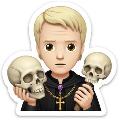 Hamlet holding 1 skUll sticker