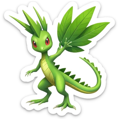  Exotic Treecko-Sceptile-Celebi full body sticker