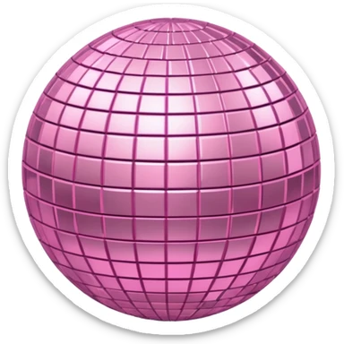 light pink disco ball sticker