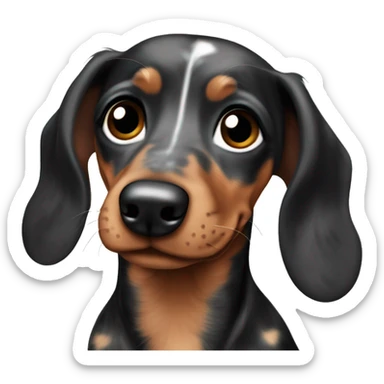 Black Merle mini dachshund  sticker