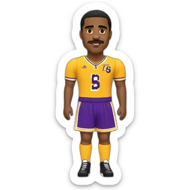 romario with yellow lakers jersey sticker