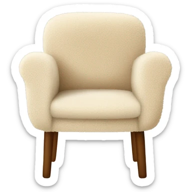 beige sherpa chair sticker