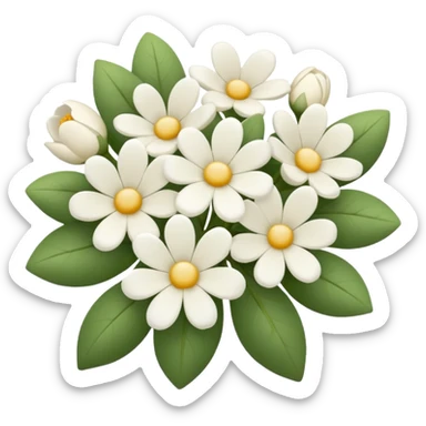 One White flowers  sticker