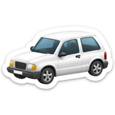 Coche blanco  sticker