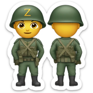 soldier with letter z sticker