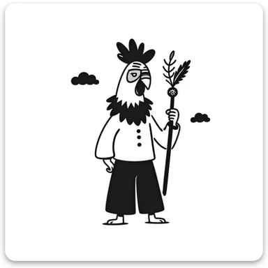 rooster shaman sticker